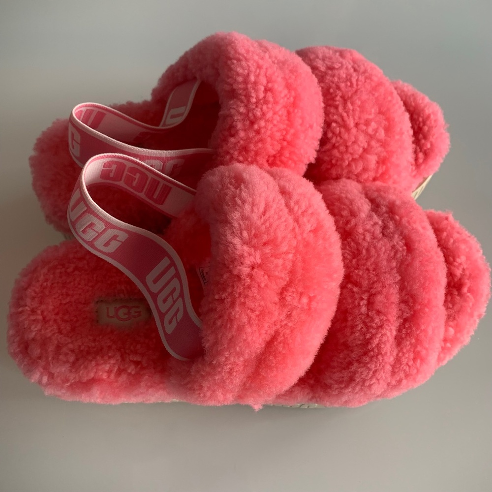 😻❤️NEW❤️😻 UGG sling back pink slippers with platform - Picture 2 of 7